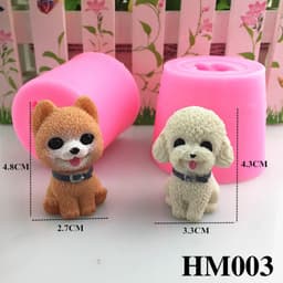 Khuôn silicon làm bánh hình chó siêu cute - Khuôn tạo hình trang trí bánh ngọt hay nến thơm chuẩn DIY - HM003 2