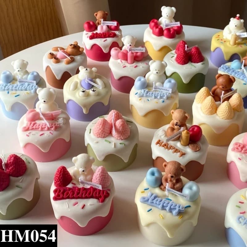 Khuôn silicon hình trụ làm đế bánh kem - Khuôn 4 bánh hình tròn lớn làm xà phòng thơm handmade chuẩn DIY - HM054