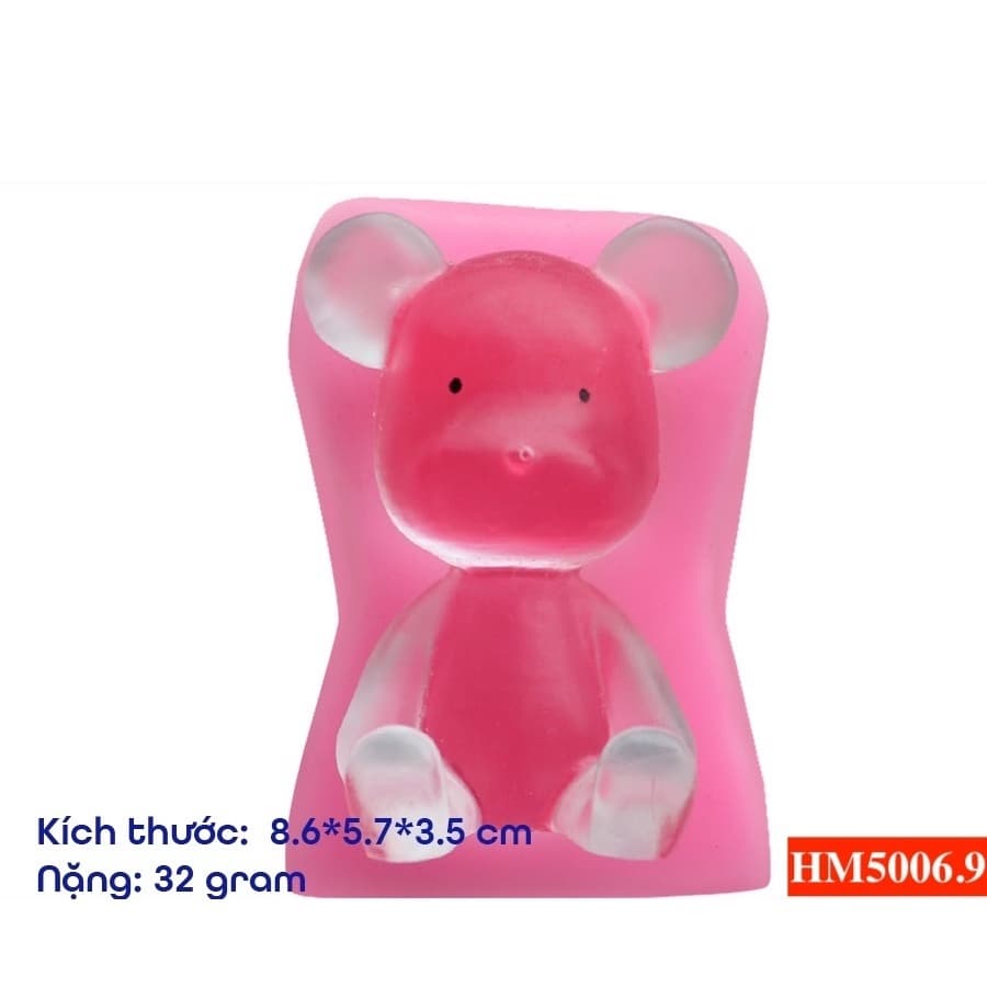 Khuôn silicon Gấu dùng làm nến thơm, tạo hình trang trí bánh kẹo ngọt hình gấu siêu dễ thương - HM5006.9
