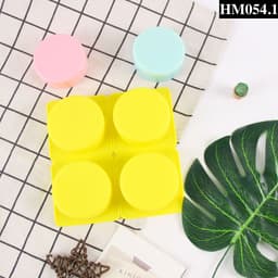 Khuôn silicon hình trụ làm đế bánh kem - Khuôn 4 bánh hình tròn lớn làm xà phòng thơm handmade chuẩn DIY - HM054 6
