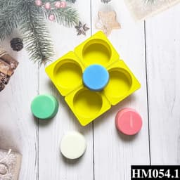 Khuôn silicon hình trụ làm đế bánh kem - Khuôn 4 bánh hình tròn lớn làm xà phòng thơm handmade chuẩn DIY - HM054 5