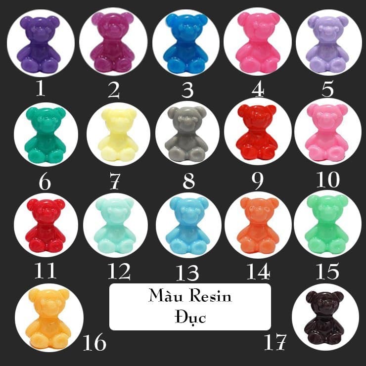 Màu đục pha Resin - Màu pha resin dạng đục - Bộ 38 màu đục dùng tạo màu trang sức Resin chuẩn DIY - HM083