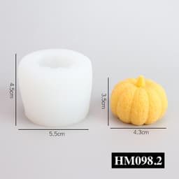 Khuôn silicon làm nến thơm hay bánh ngọt hình quả bí ngô đủ kích thước siêu cute - HM098 5