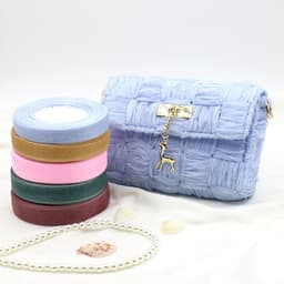 Dây ruy băng vải voan bản 1cm, 2cm và 4cm dùng làm nơ, trang trí thiệp, làm đồ handmade, làm hộp quà 3