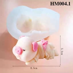 Khuôn silicon hình con heo, con lợn làm rau câu, làm nến thơm, làm thạch cao các loại - HM004 3