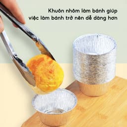 COMBO 100 Khuôn giấy bạc làm bánh tart JYoohome Bát bạc nướng hàu bánh trứng lá nhôm tiện lợi 2