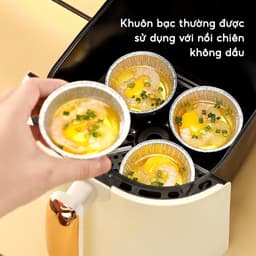 COMBO 100 Khuôn giấy bạc làm bánh tart JYoohome Bát bạc nướng hàu bánh trứng lá nhôm tiện lợi 3