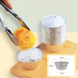 COMBO 100 Khuôn giấy bạc làm bánh tart JYoohome Bát bạc nướng hàu bánh trứng lá nhôm tiện lợi 4