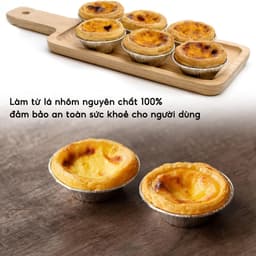 COMBO 100 Khuôn giấy bạc làm bánh tart JYoohome Bát bạc nướng hàu bánh trứng lá nhôm tiện lợi 6