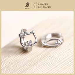 Bông Tai Nữ Đá Zircon Cz 5A Con Cá, Mèo, Mặt Trăng, Sao, Hoa NHÀ CÚ Cây Xỏ Bạc 925 Dễ Thương Phong Cách Hàn Quốc 148494 2