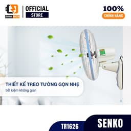 Quạt treo tường 2 dây Senko TC1626 3 cánh gió mạnh công suất 47W chính hãng bảo hành 24 tháng 6