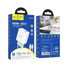 Bộ Sạc Nhanh 20W Hoco C105A Typec Ra Li-ght-ni-ng ios và Cóc Sạc Hoco C105A 2