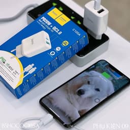 Bộ Sạc Nhanh 20W Hoco C105A Typec Ra Li-ght-ni-ng ios và Cóc Sạc Hoco C105A 4