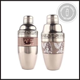 Cocktail Shaker inox 304 in họa tiết Thiên Sứ & Charlie Chaplin 1