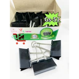 Hộp 12 Cái Kẹp Bướm Đen 51mm/ GS-51 / GSTAR / Kẹp Chắc Chắn, Chống Gỉ, Kẹp Giấy, Tài Liệu Chất Lượng Tốt 1