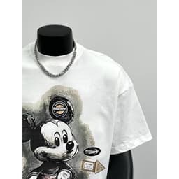 Áo thun chuột Mickey form unisex 100% cotton 2 chiều_hình in kĩ thuật số 3