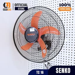 Quạt treo tường 2 dây Senko TC16 5 cánh cam thân đen công xuất 47W gió mạnh bảo hành 24 tháng 5