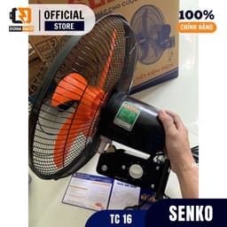 Quạt treo tường 2 dây Senko TC16 5 cánh cam thân đen công xuất 47W gió mạnh bảo hành 24 tháng 7