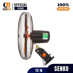 Quạt treo tường 2 dây Senko TC16 5 cánh cam thân đen công xuất 47W gió mạnh bảo hành 24 tháng 6