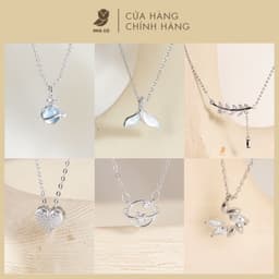 Dây Chuyền Nữ Nơ, Sao, Đuôi Cá, Hành Tinh NHÀ CÚ Màu Bạc Đính Đá Zircon Cz 5A Vòng Cổ Phụ Kiện Trang Sức Thời Trang 1