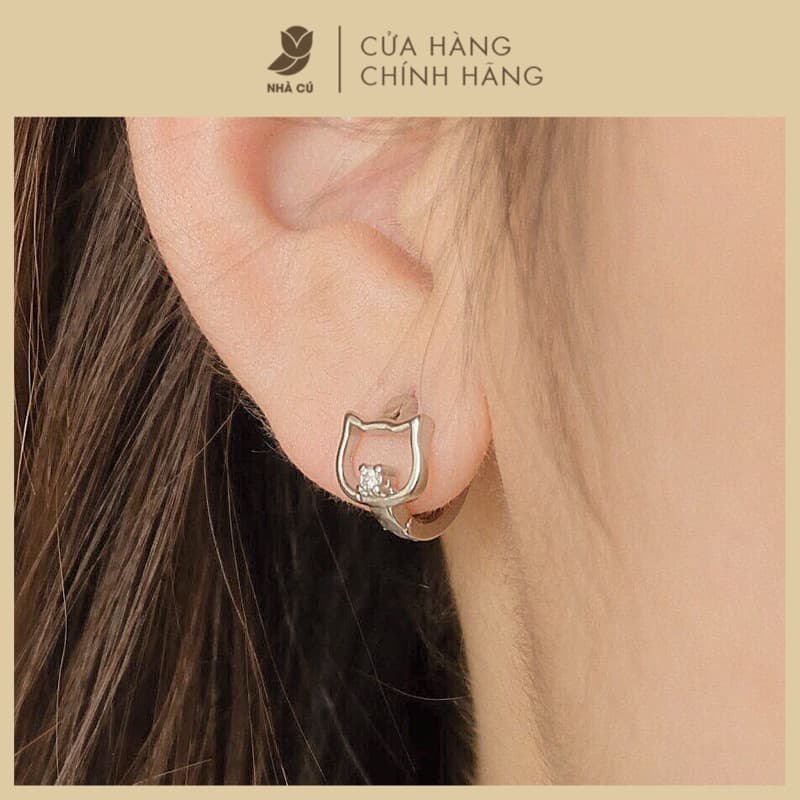 Bông Tai Nữ Đá Zircon Cz 5A Con Cá, Mèo, Mặt Trăng, Sao, Hoa NHÀ CÚ Cây Xỏ Bạc 925 Dễ Thương Phong Cách Hàn Quốc 148494
