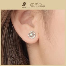 Bông Tai Nữ Đổi Màu NHÀ CÚ Hình Lá Đính Đá Zircon Cz 5A Cây Xỏ S925 Màu Xanh Màu Bạc 148459 1