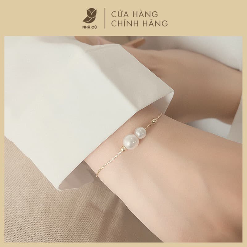 Vòng Tay NHÀ CÚ Dây Mảnh Hạt Ngọc Đính Đá Thanh Lịch 3222