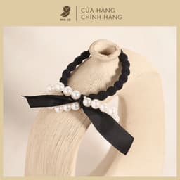 Cột Tóc NHÀ CÚ Thun Co Giãn Đính Hạt Ngọc Thanh Lịch Sang Trọng Phong Cách Hàn Quốc 5770 1