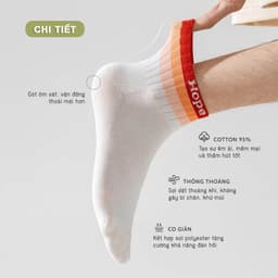 SET 10 Đôi Tất cổ ngắn Hope phối màu, vớ nam nữ cổ ngắn chất liệu cotton co giãn 4 chiều (miễn phí ship) 3