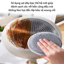 Miếng Rửa Chén Bát 3 Lớp Bọt Biển - Miếng Cọ Xoong Nồi Giẻ Rửa Bát Đĩa Đa Năng Siêu Tạo Bọt 2