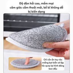 Miếng Rửa Chén Bát 3 Lớp Bọt Biển - Miếng Cọ Xoong Nồi Giẻ Rửa Bát Đĩa Đa Năng Siêu Tạo Bọt 6