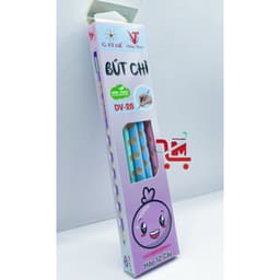 Hộp 12 Cây Viết Chì Đen Định Vị DV-2B GSTAR/Bút Chì Chuốt Gỗ Có Gôm,Giúp Bé Định Hình Tay Khi Viết,Tránh Trơn Trợt 5