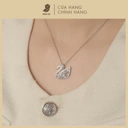 Dây Chuyền Nữ Đá Zircon Cz 5A Hình Thiên Nga NHÀ CÚ Loại Mặt Lớn 7097 1