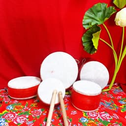 Trống Con, Trống Gỗ,Trống Gỗ Mini,Trống Da Trung Thu, Trống Đỏ Truyền Thống, Trống Múa Lân 1