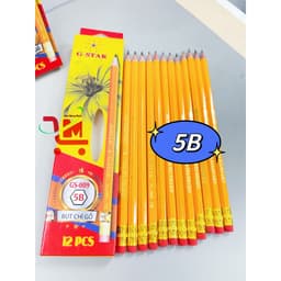 Hộp 12 Cây Bút Chì Gỗ Chuốt G-STAR GS-009 2B, Vỏ Chì Màu Vàng, Có Gôm Tẩy Đỏ, Nỗi Bật, Chất Lượng Tốt 6
