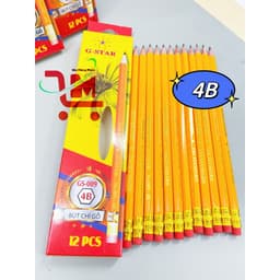 Hộp 12 Cây Bút Chì Gỗ Chuốt G-STAR GS-009 2B, Vỏ Chì Màu Vàng, Có Gôm Tẩy Đỏ, Nỗi Bật, Chất Lượng Tốt 5