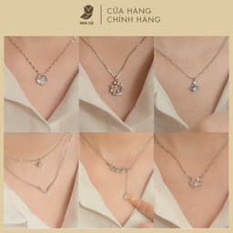 Dây Chuyền Nữ Nơ, Sao, Đuôi Cá, Hành Tinh NHÀ CÚ Màu Bạc Đính Đá Zircon Cz 5A Vòng Cổ Phụ Kiện Trang Sức Thời Trang 2