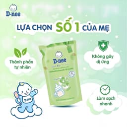 Nước rửa bình sữa Dnee organic Thái trà xanh túi 550ml/ chai 600ml 6