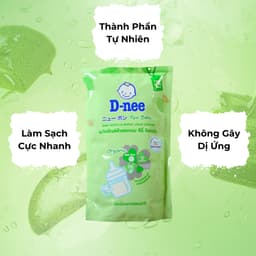 Nước rửa bình sữa Dnee organic Thái trà xanh túi 550ml/ chai 600ml 5