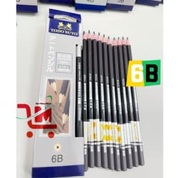 Hộp 12 Cây Bút Chì Gỗ 6B, ELISA Todo Suyo, Đạt Chuẩn Nhật Bản, Gỗ Chất Lượng Tốt, An Toàn, Mịn Êm, Màu Chì Đậm 1