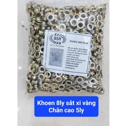 Khoen ore 8mm Bằng Sắt xi Màu VÀNG Bán sỉ Túi 1kg KHÔNG long đền Khuy mắt cáo thẻ tag, bấm túi giấy 5
