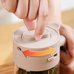 Lọ Đựng Gia Vị Thuỷ Tinh Boro Chống Vỡ Cao Cấp - Hộp Đựng Gia Vị Có Thìa Để Ngăn Riêng Chống Ẩm, Nắp Kín Có Khóa 5