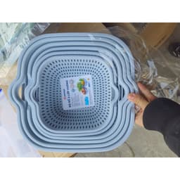 Bộ rổ vuông 6 món có Chậu nhựa việt nhật, Tiên ích. 3