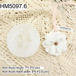 [Nhiều mẫu] Khuôn silicon làm sáp thơm, thạch cao thơm hình hoa các loại, khuôn hoa làm sáp thơm treo phòng - HM097 6