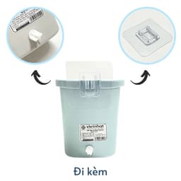 [Top Value] Cốc Dán Tường Nhựa Việt Nhật NH463 Cắm Bàn Chải, Kem Đánh Răng, 1 Cốc Dán Có Lỗ Thoát Nước (6370) 2