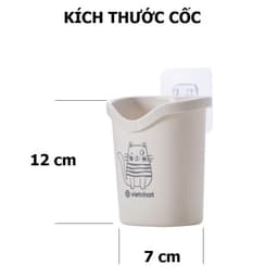 [Top Value] Cốc Dán Tường Nhựa Việt Nhật NH463 Cắm Bàn Chải, Kem Đánh Răng, 1 Cốc Dán Có Lỗ Thoát Nước (6370) 5