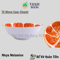 Tô 6 - 15cm Nhựa Chanh Cam MELANIE  Cao Cấp Chịu Nhiệt 150* 3