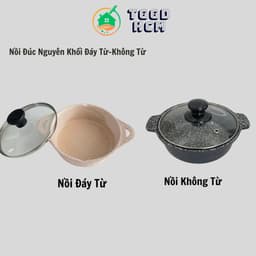 Nồi Chống Dính Đúc Kho Cá Thịt-Nồi Đúc Nguyên Khối Phủ Men Chống Dính Đáy Từ-Không Từ Neof 1
