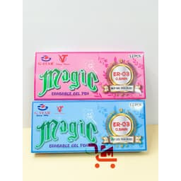 Hộp 12 Bút Gel Xoá Được MAGIC G-STAR ER-03 0.5mm, Màu Mực Đẹp, Tươi Sáng, Chất Lượng Tốt, Mực Xanh, Tím 4
