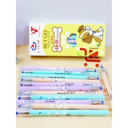 Hộp 12 Bút Gel Xoá Được Chất Lượng Tốt  G-STAR ER-01 0.5mm Mực Xanh, Mực Tím, Màu Mực Đẹp, Tươi Sáng 3